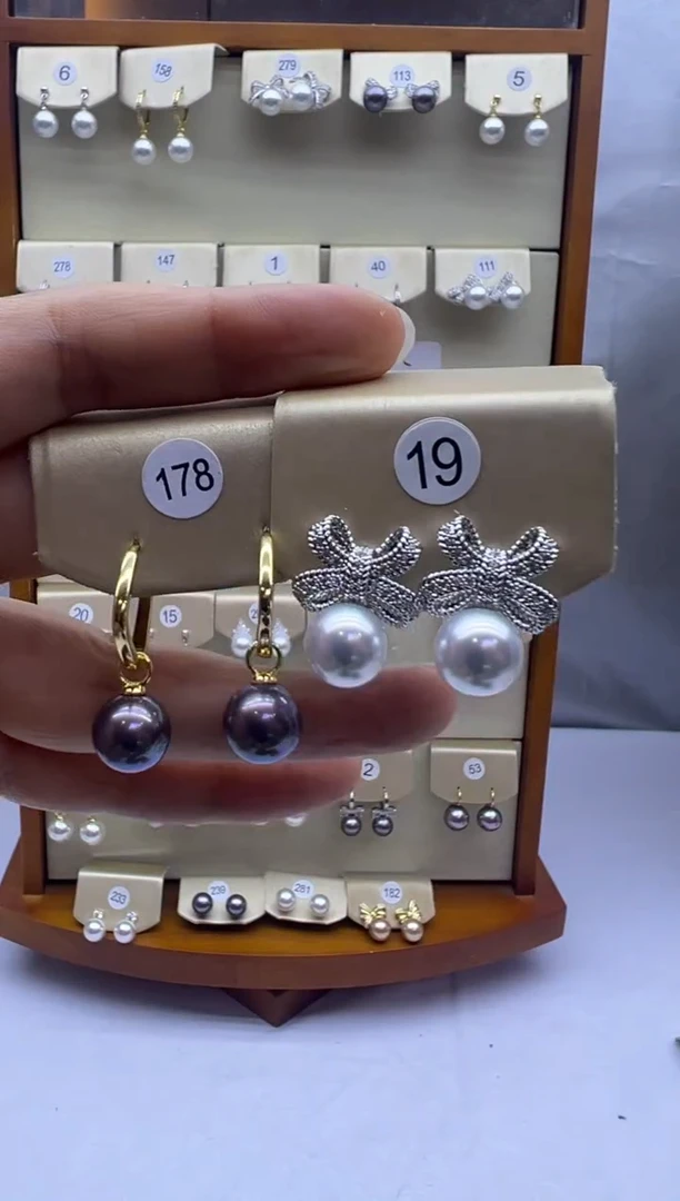 未镶嵌耳饰淡水珍珠19+178