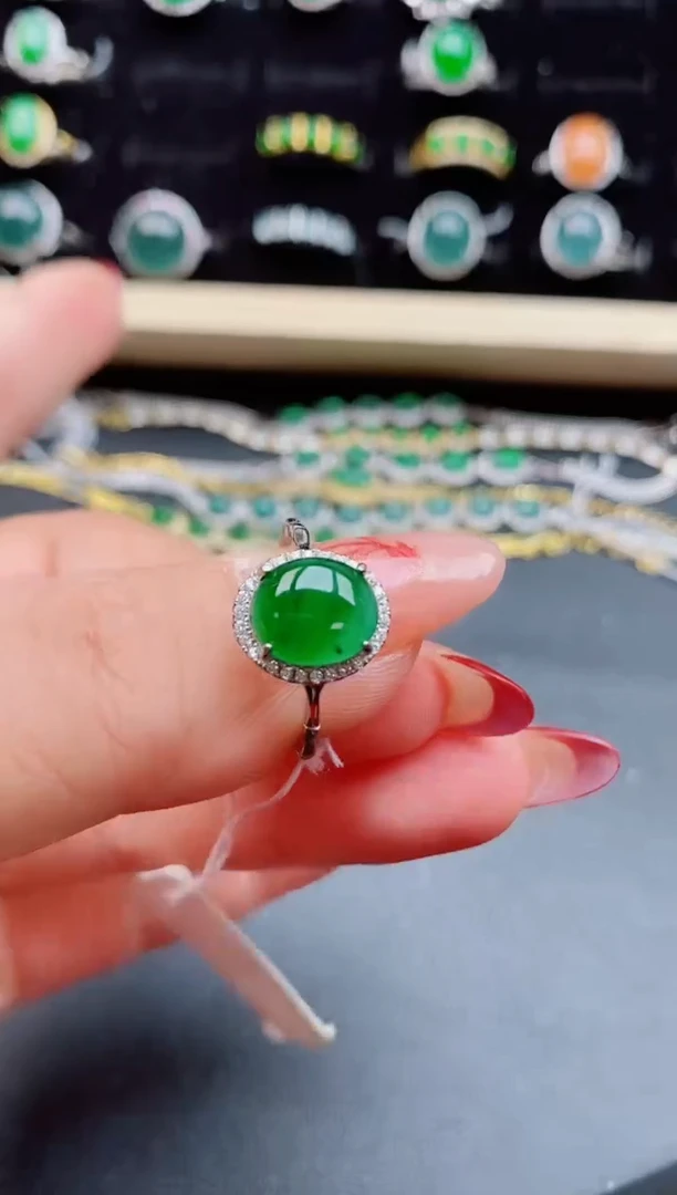 【闪购商品】翡翠戒指银S925镶嵌321321