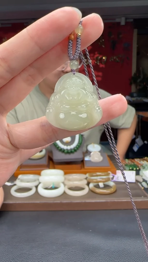 颈饰未镶嵌和田玉高冰晴佛公