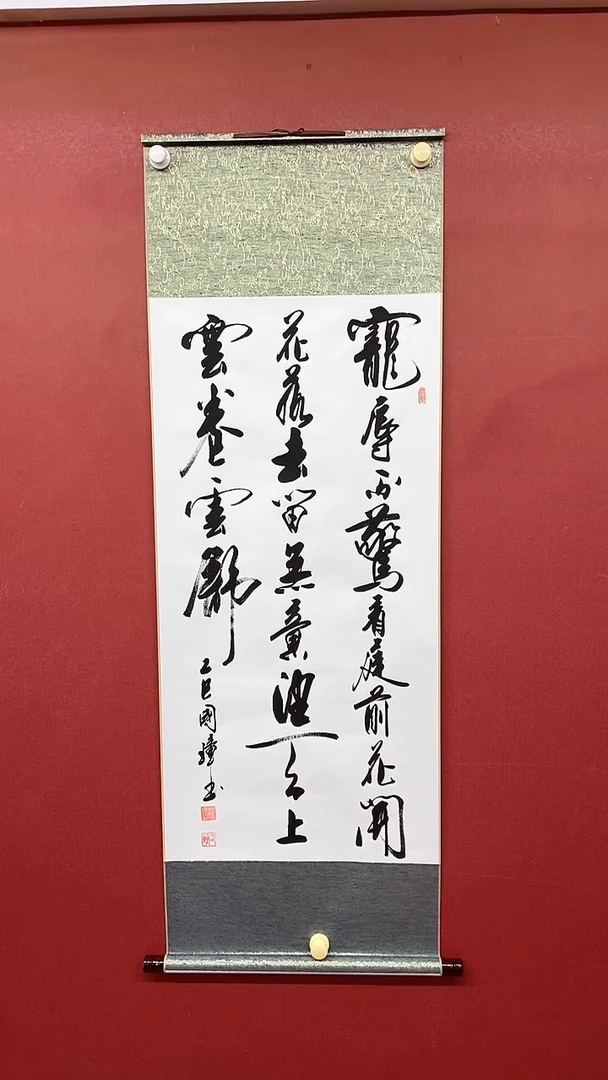 书法宠辱不惊  三 尺竖卷轴姚国璋