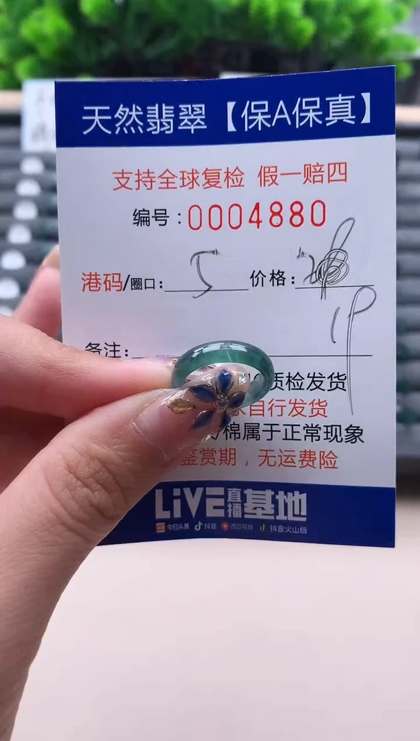 未镶嵌戒指翡翠4880