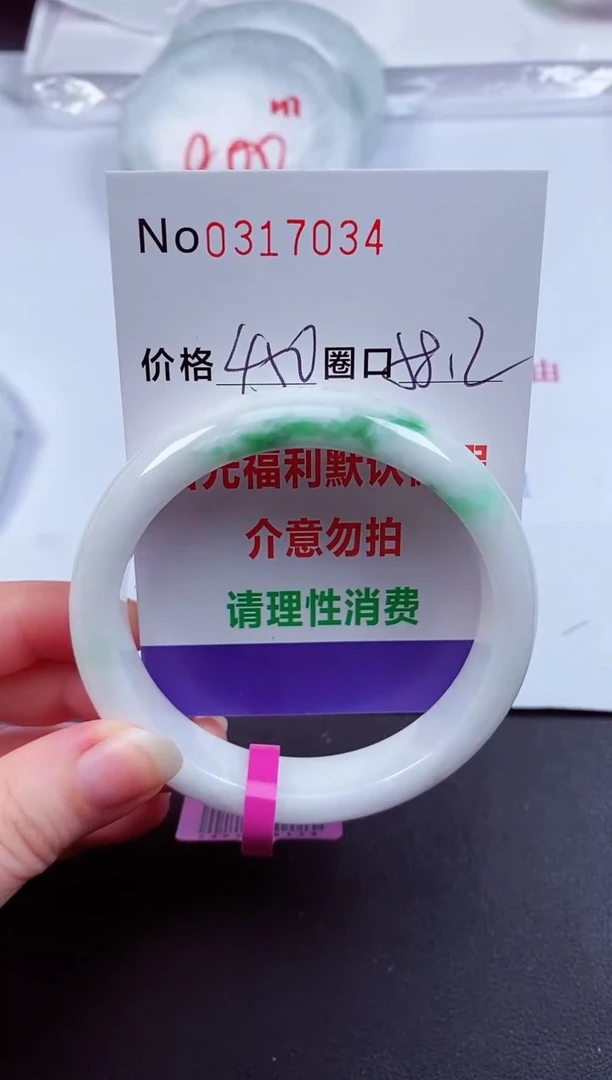 翡翠手镯未镶嵌 0317034