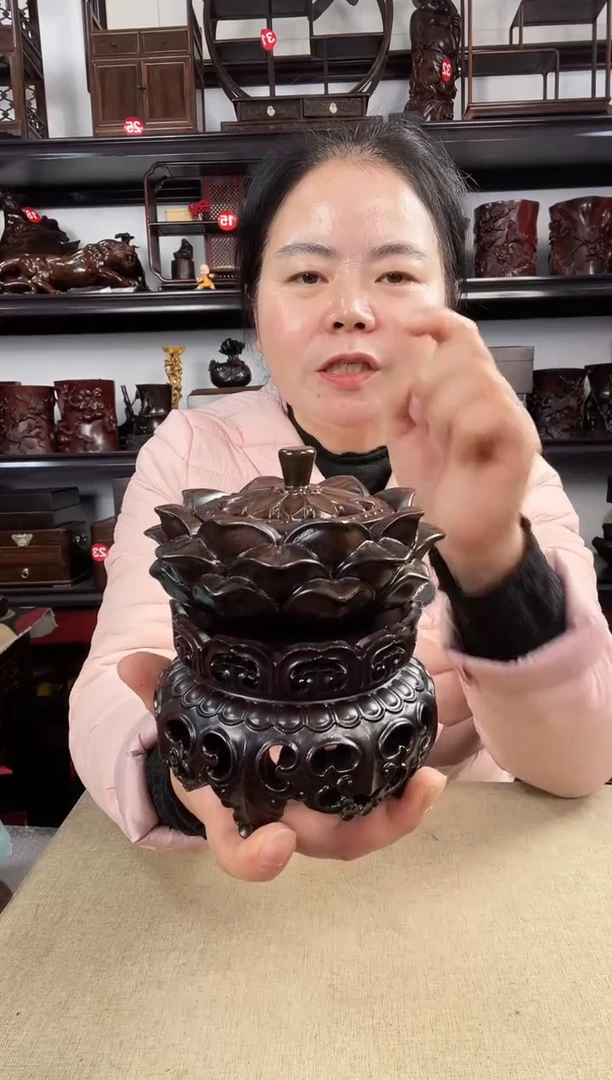 木2782+新莲底座老李红木工艺品