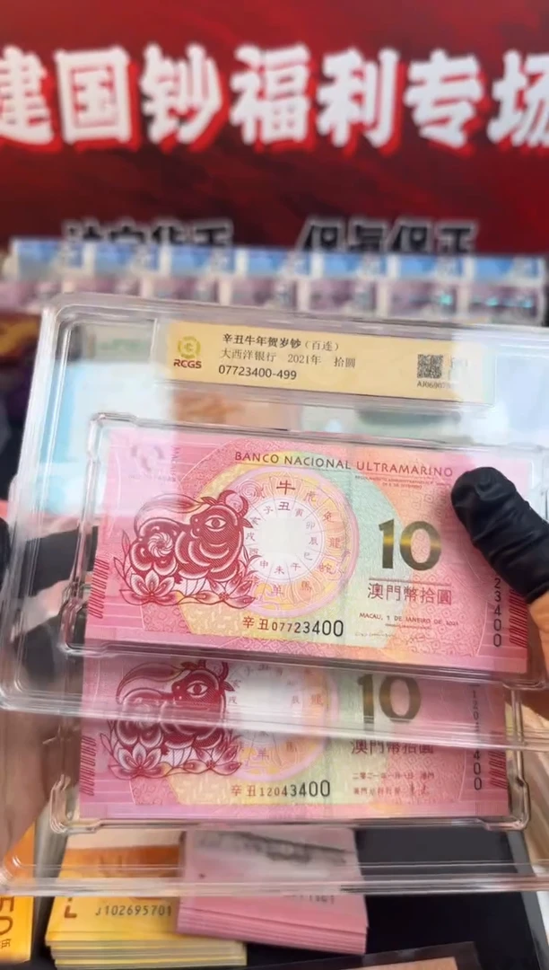 纸生肖纪念钞  对钞 10元面值