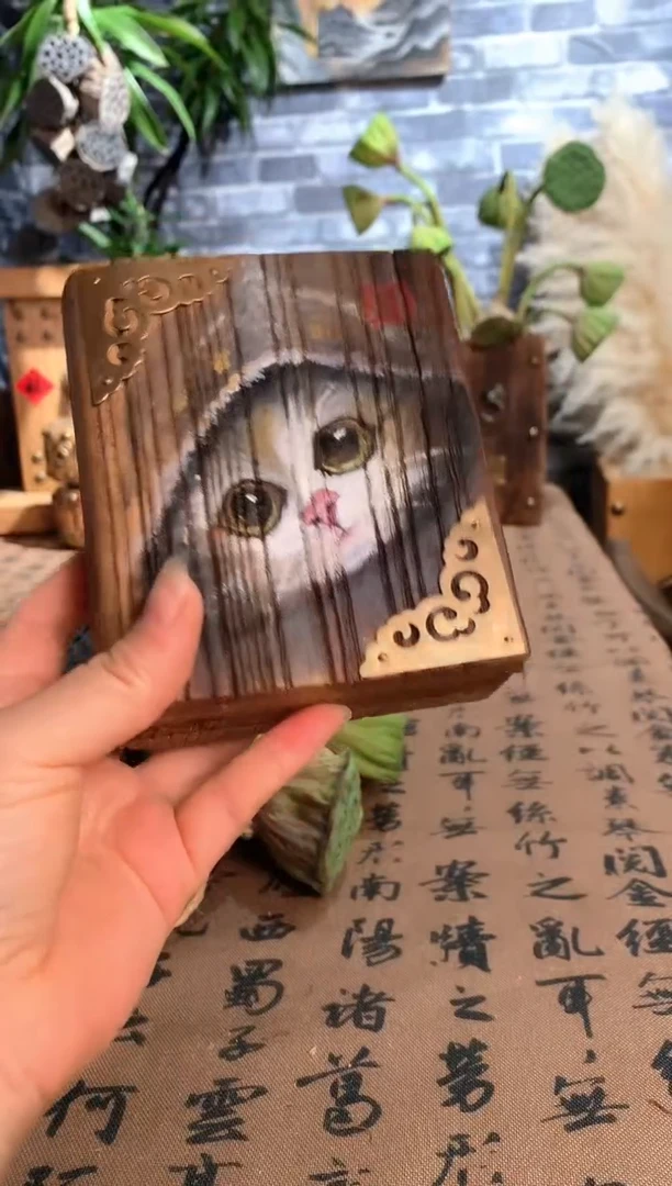 风化老门板丙烯画