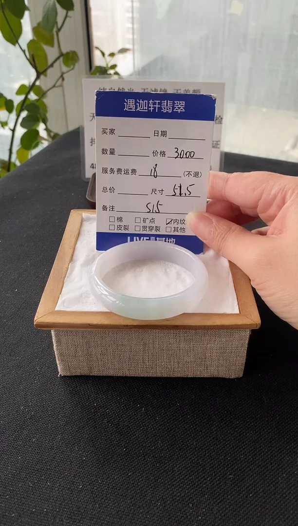 未镶嵌手镯翡翠51.5圈口 S15编码