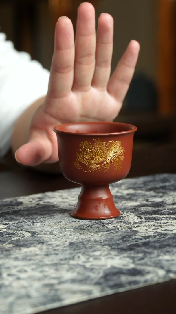 茶杯紫砂41号宜兴紫砂原矿作品