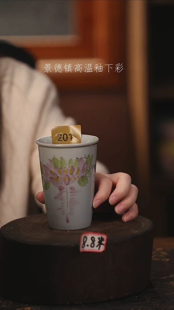 陶瓷景德镇高温釉下手绘陶瓷@L201@