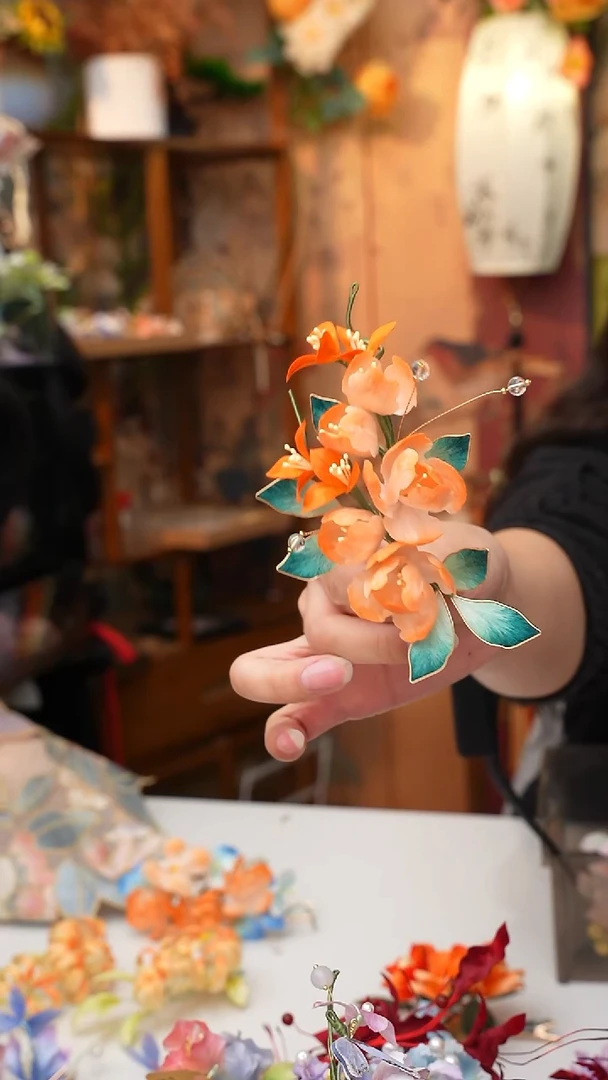 铜锆石锦簪阁绒花孤孤专场