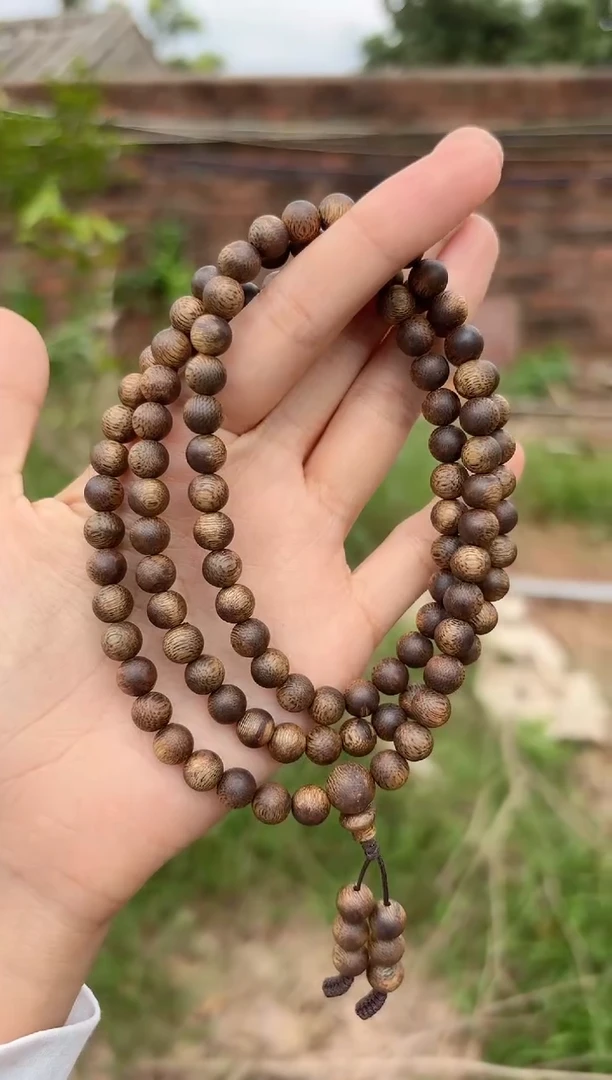 沉香手串用****3海南莺歌绿紫棋楠7mm 19g高货多样性发货