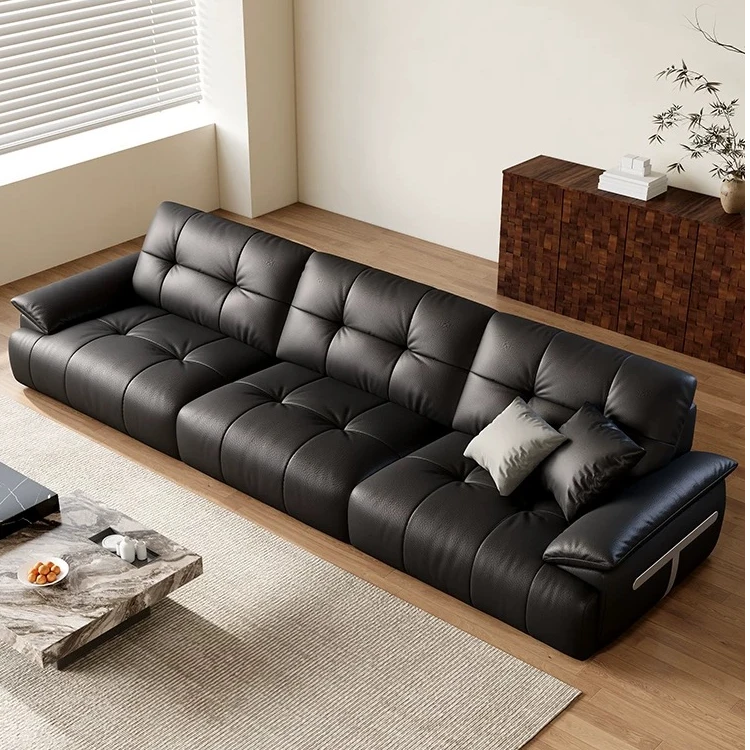 巩赛【新款面包云朵】意式轻奢客厅家用简约家用真皮沙发双人极简