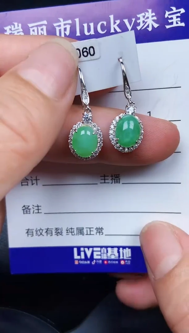 翡翠银S925镶嵌颈饰9707