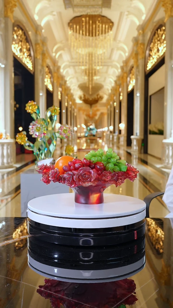 手工艺品琉璃YB00392花瓣果盘