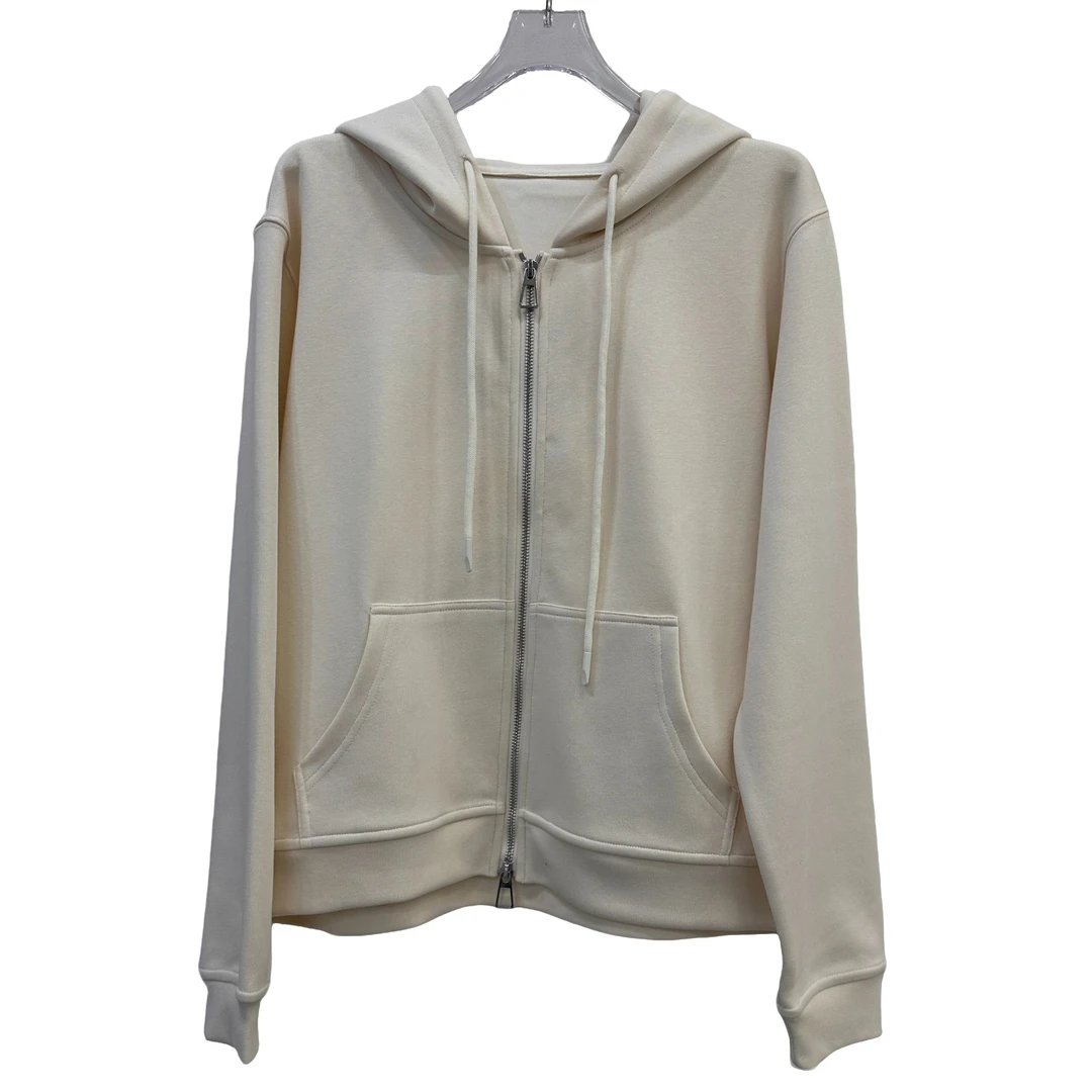 【36080】CHEN23春季时尚休闲修身短款连帽卫衣外套