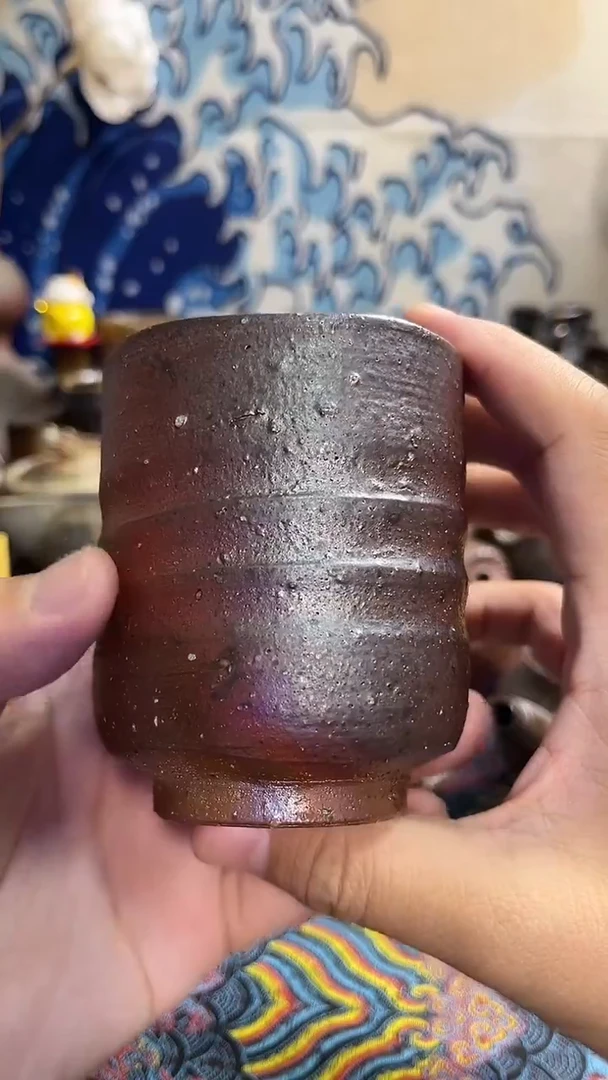 汤吞日式备前烧茶具茶周边