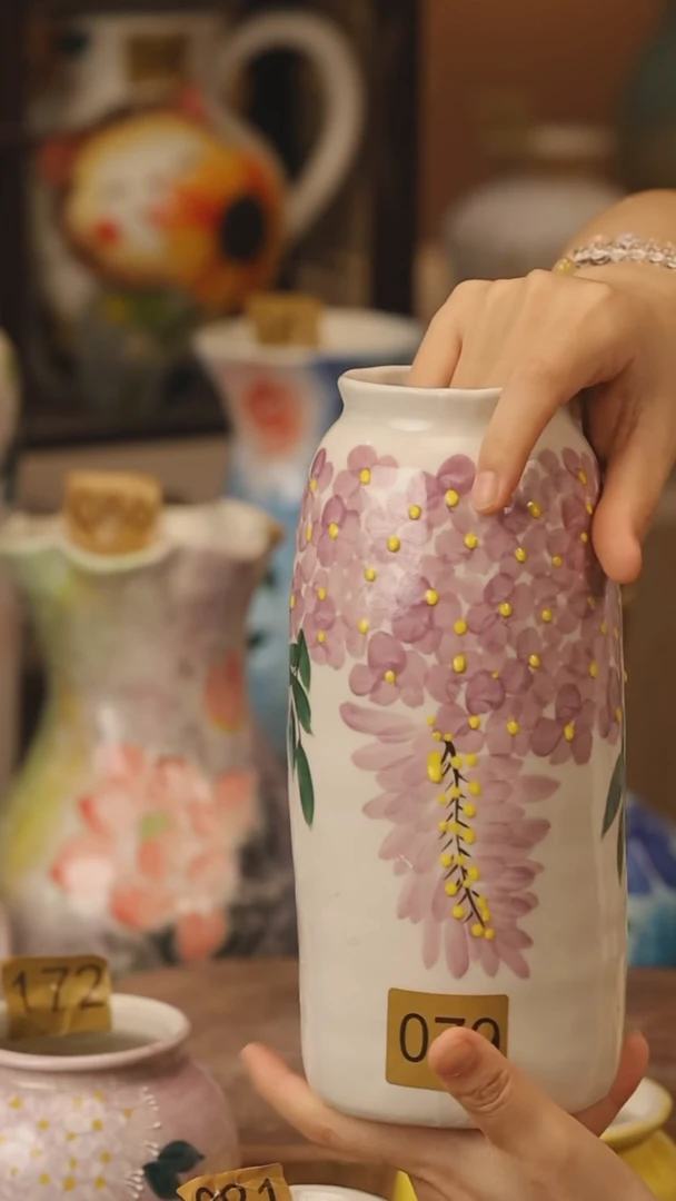 陶瓷079景德镇设计师手作花器摆件侘寂风