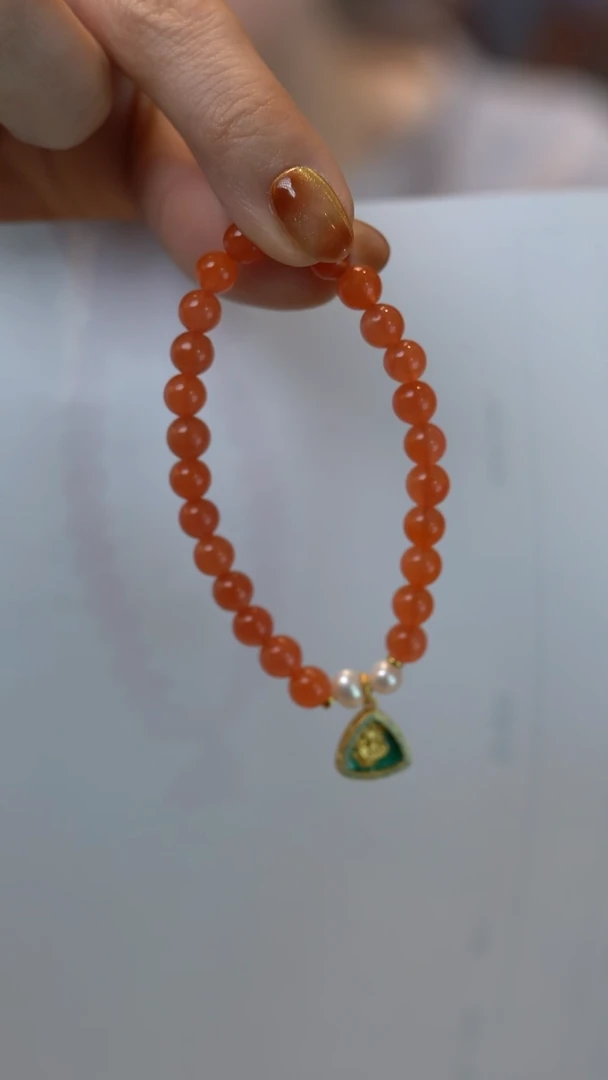 【闪购商品】南红玛瑙手链未镶嵌心如珠宝 南红度母手串