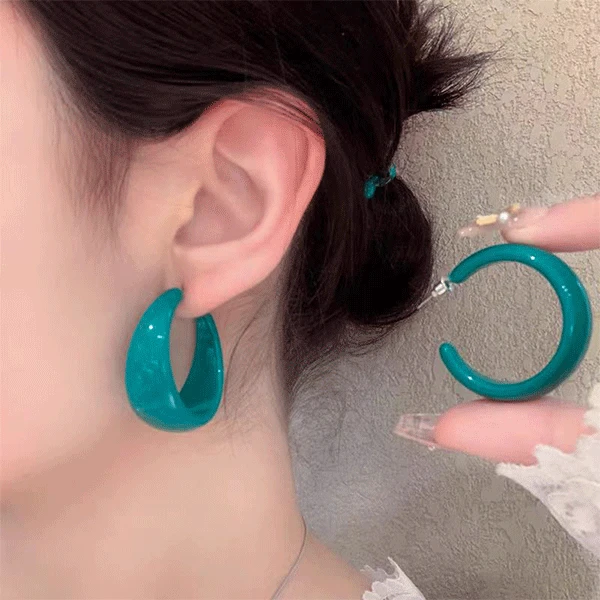 非金属树脂耳饰 《月亮》时尚潮流耳环