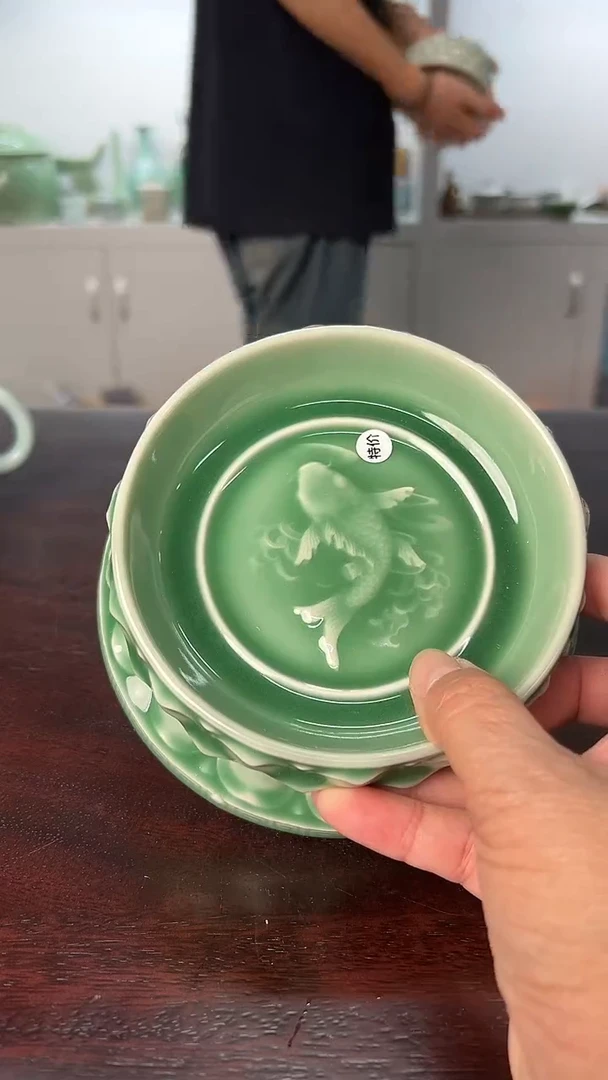 龙泉云间青瓷小米茶器