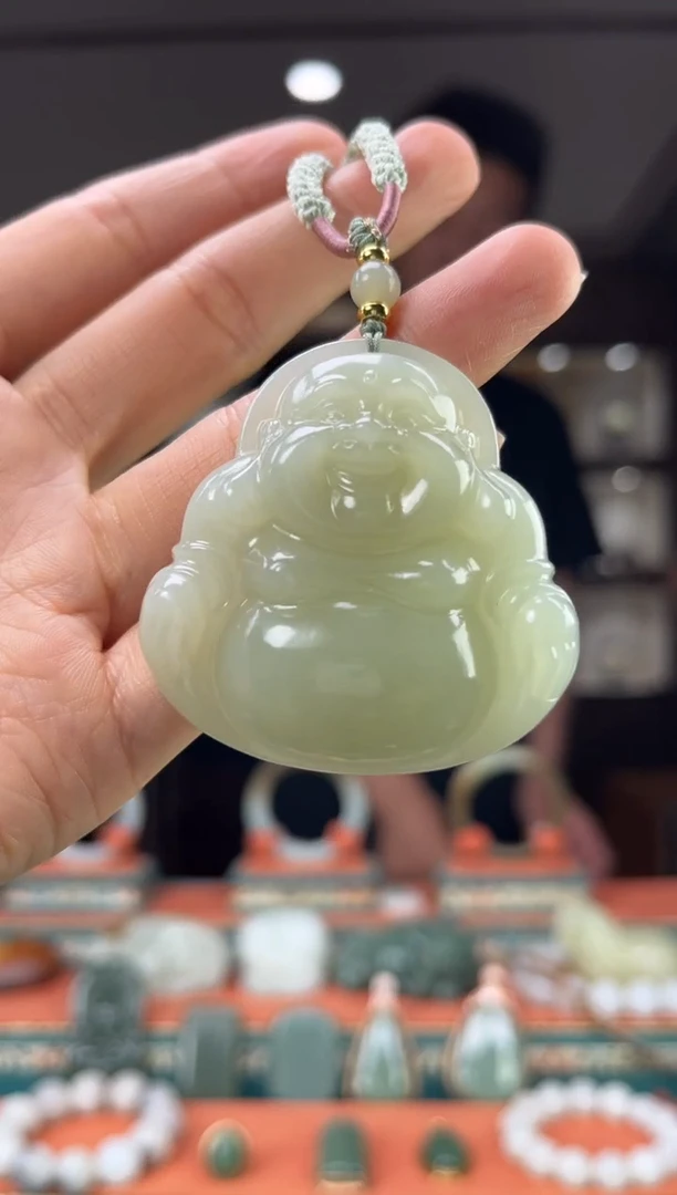 和田玉未镶嵌颈饰佩佩50mm左右