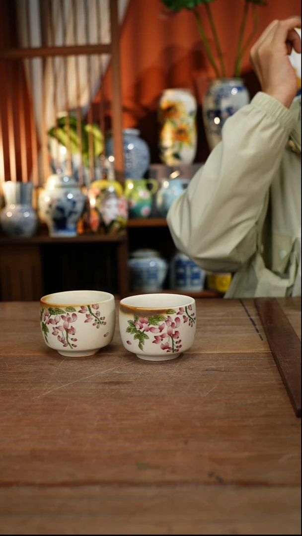 瓷片【简家甄选】景德镇设计师釉下手绘陶瓷餐具