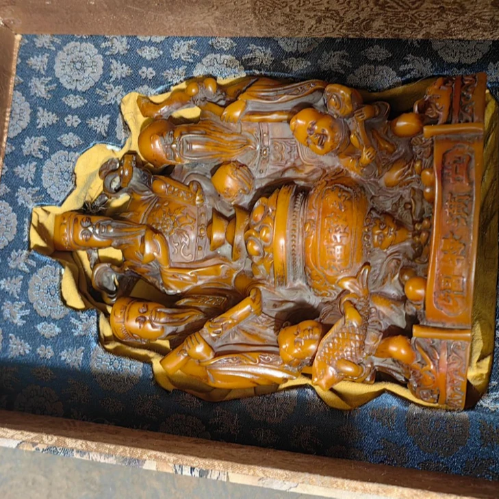 1个三人大黄色石石摆件链接