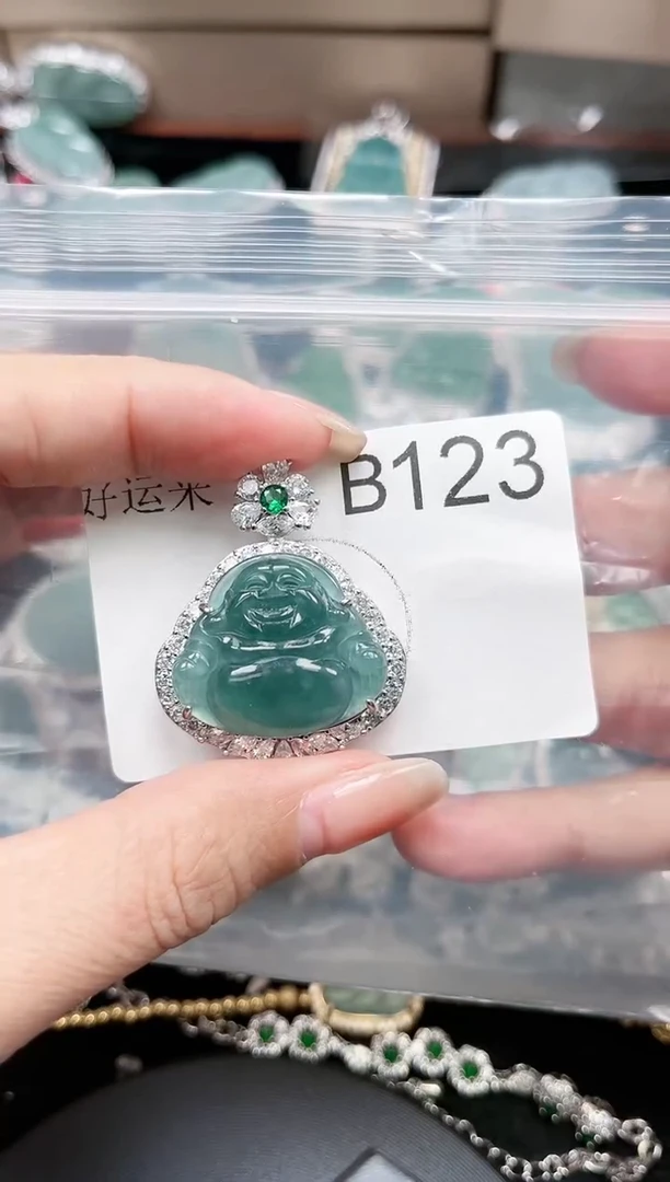 【闪购商品】翡翠颈饰未镶嵌123赠皮绳