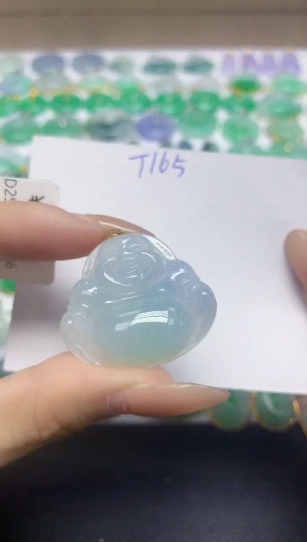 颈饰18K金镶嵌翡翠天然缅甸翡翠A货翡翠百元以上9元证书费自理