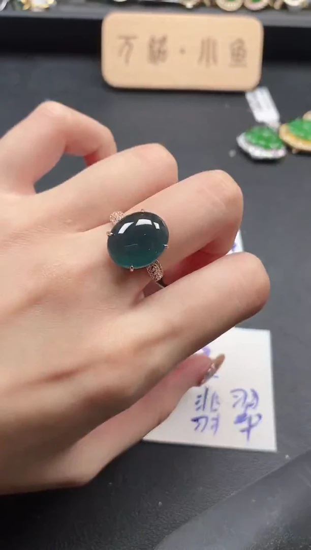 银S925镶嵌戒指翡翠51151