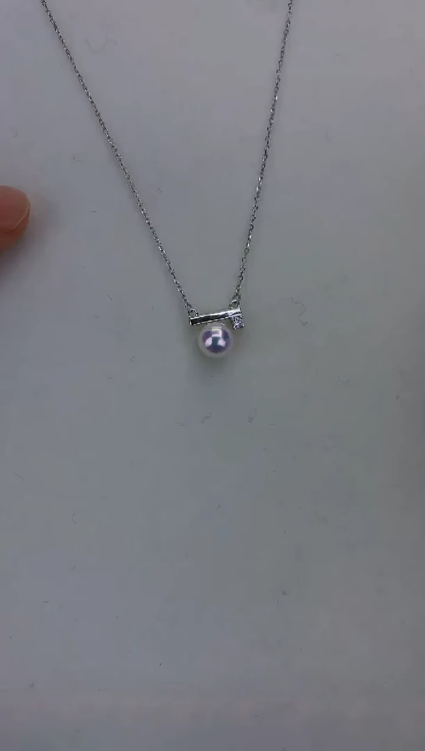 银S925镶嵌DA海水珍珠 GD207 套链 8