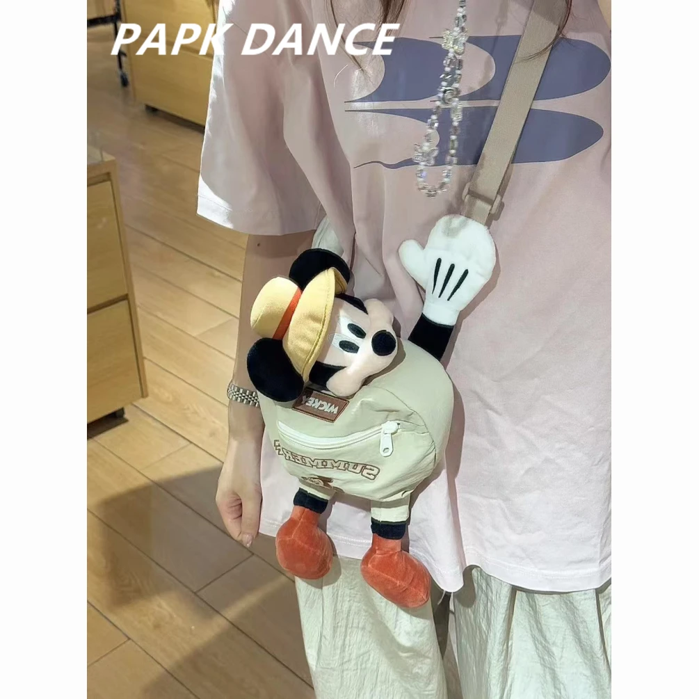 高颜值超火小包新款可爱米奇开心露营斜挎包百搭背包小挎包个性