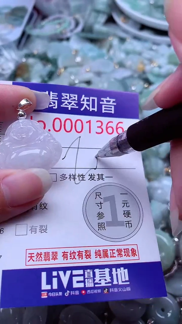 翡翠未镶嵌吊坠(不含链)1366