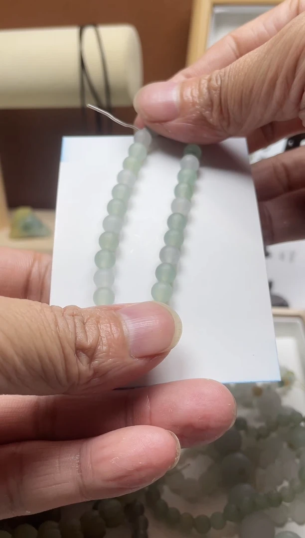 未镶嵌定制翡翠^***儿天然缅甸a货翡翠 小米珠手串