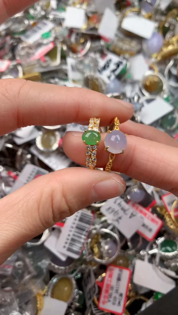 银S925镶嵌戒指翡翠n***-111---------4