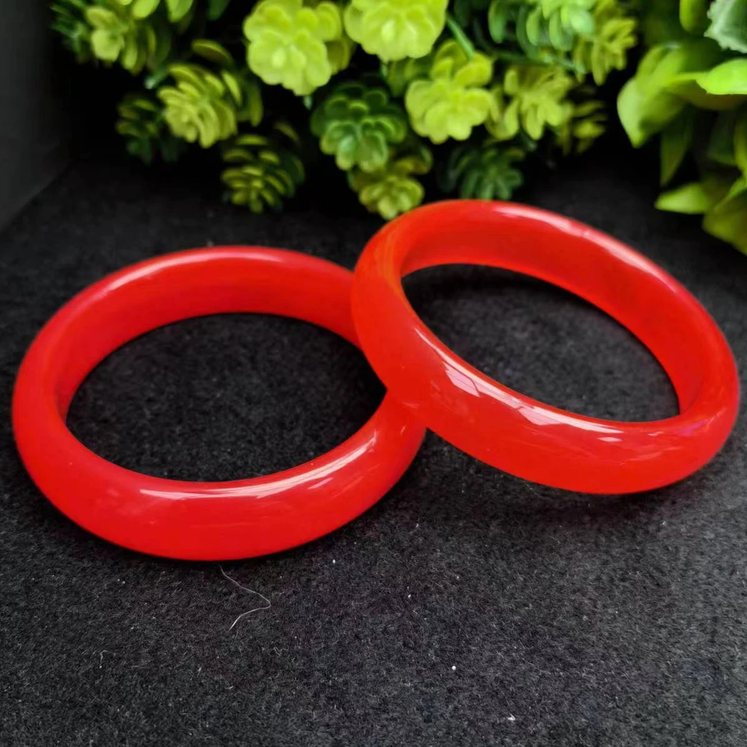 S1824【任会长珠宝】九品帝王红咔红玛瑙手镯-配盒-多样性只发一件