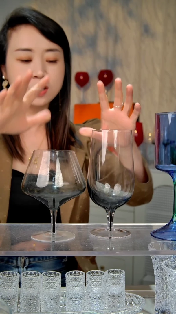 玻璃2只矮脚红酒杯1111