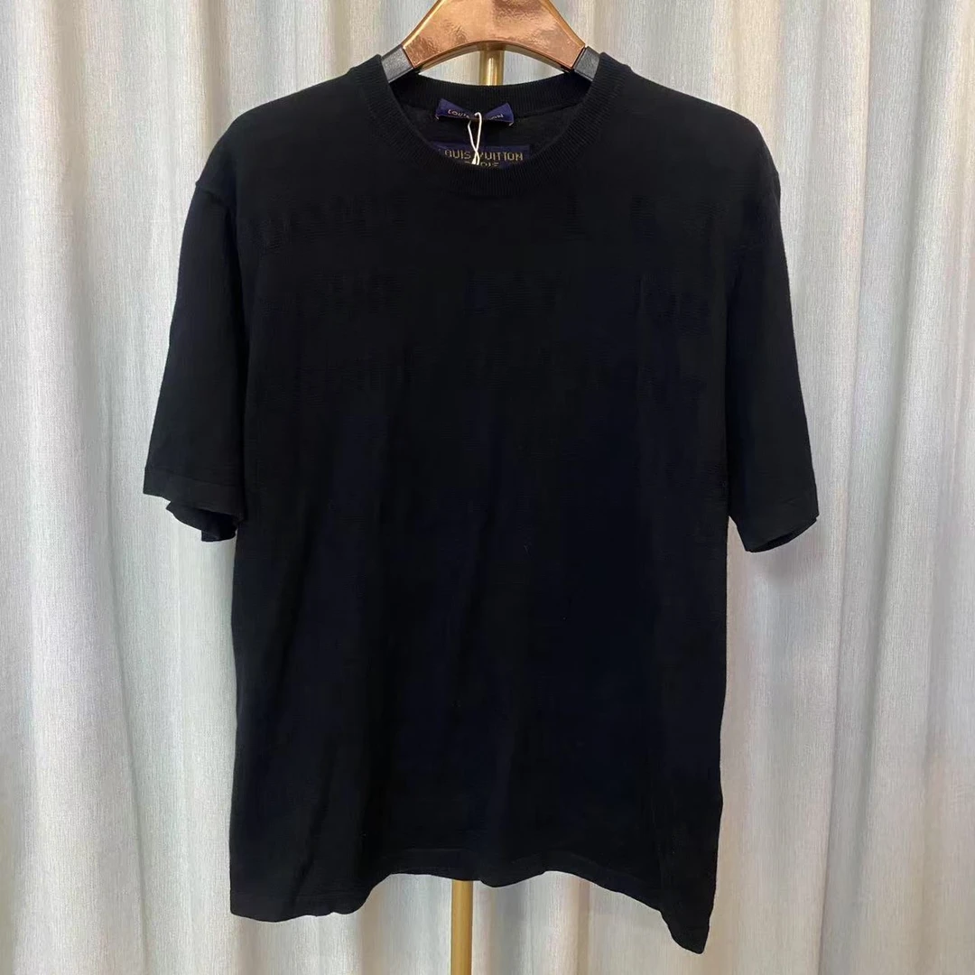 95新 LouisVuitton/路易威登 Y/黑色针织T恤/4L码/2850020