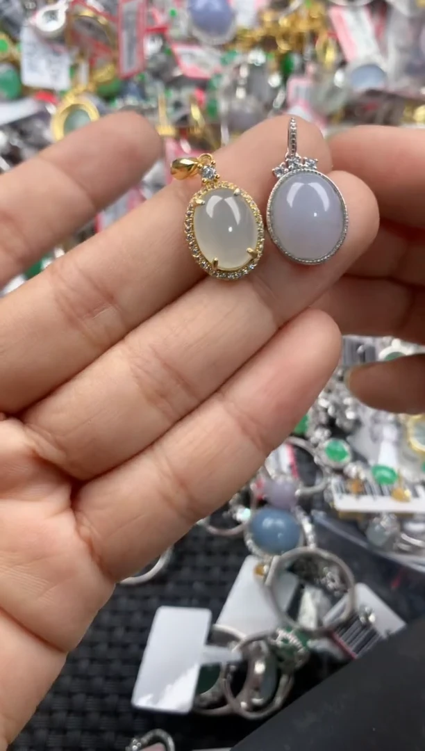 银S925镶嵌戒指翡翠8888-----8