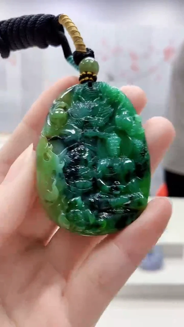 未镶嵌定制翡翠4917ry-毛货挂件177