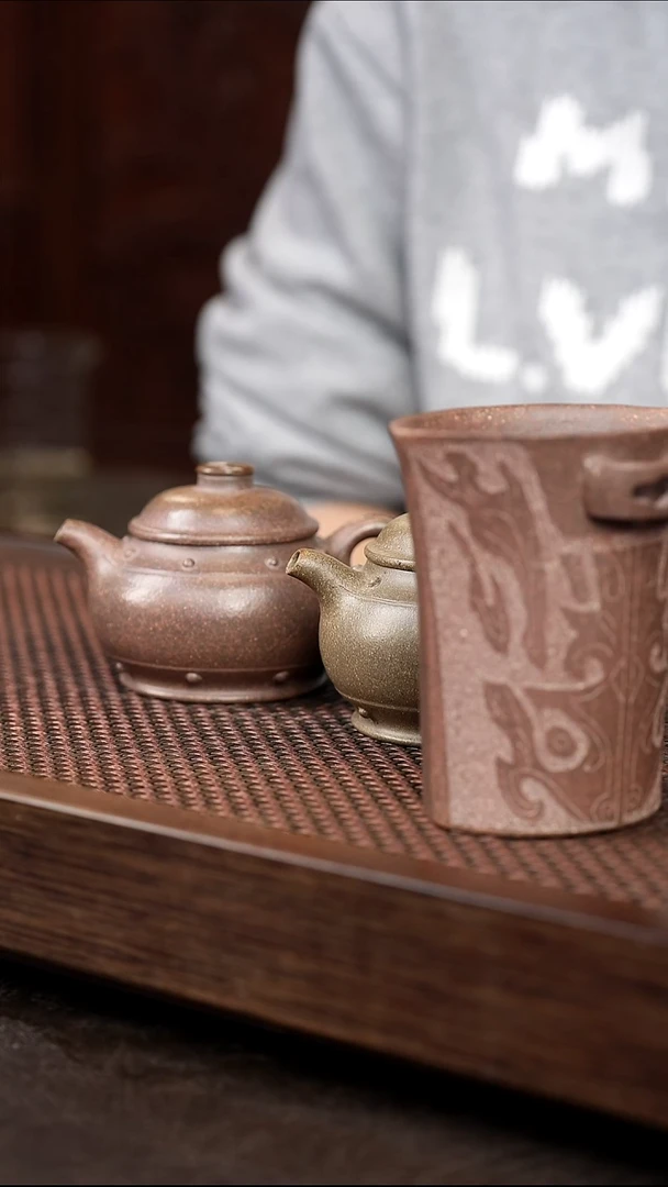 茶壶紫砂抽***口岩中泥太极鼓{三+六}+编钟公道