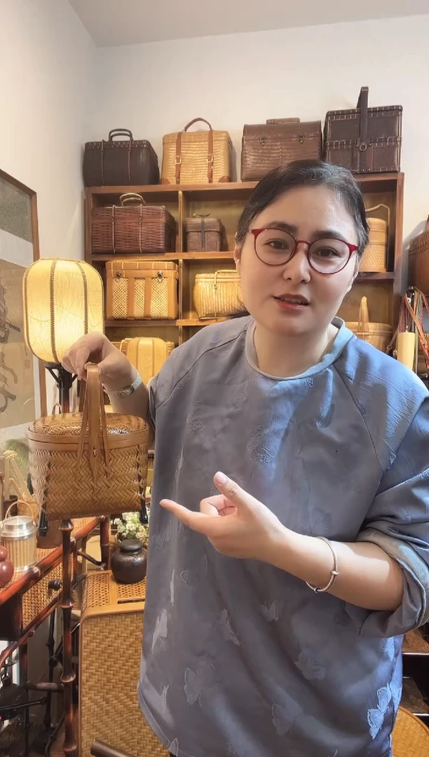 手工竹编迷你带盖小田螺