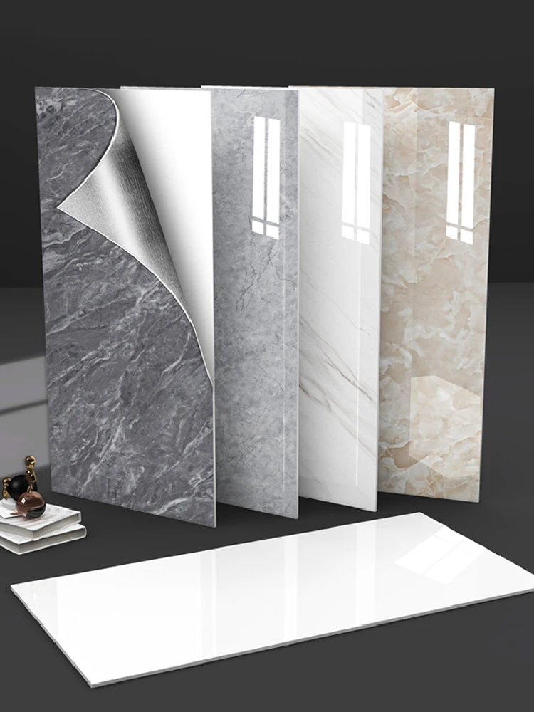 自粘仿瓷砖墙贴加厚厨房防油贴纸防水防潮大理石纹理耐磨墙壁片贴