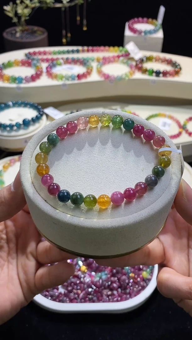 【闪购商品】碧玺手链未镶嵌7号b0960多样性发一