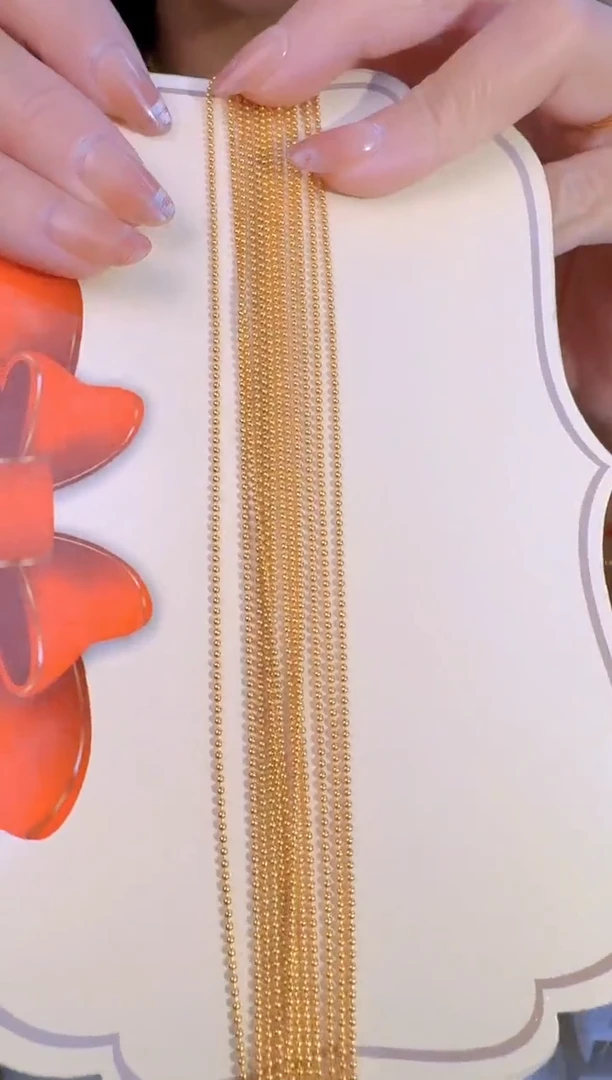 45cm固定不可调节光面珠珠链1.80g（多样性发货）