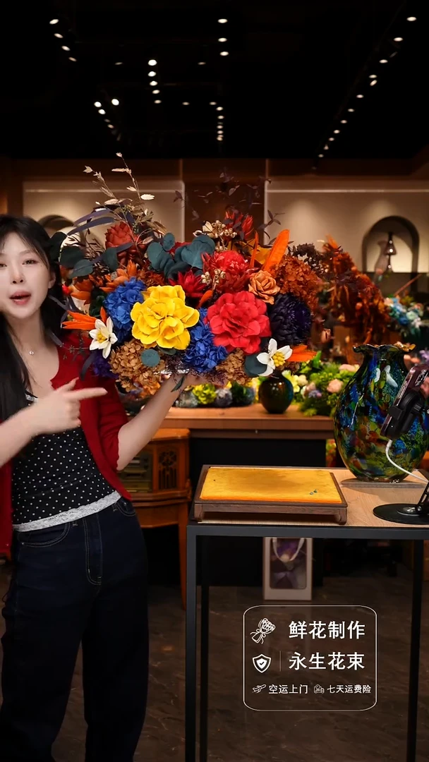 琉璃手工艺品手工花器花束空运包邮送货上门-以图片为准