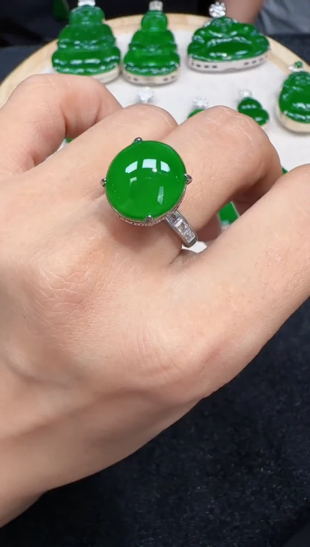 未镶嵌定制翡翠翡翠戒指144
