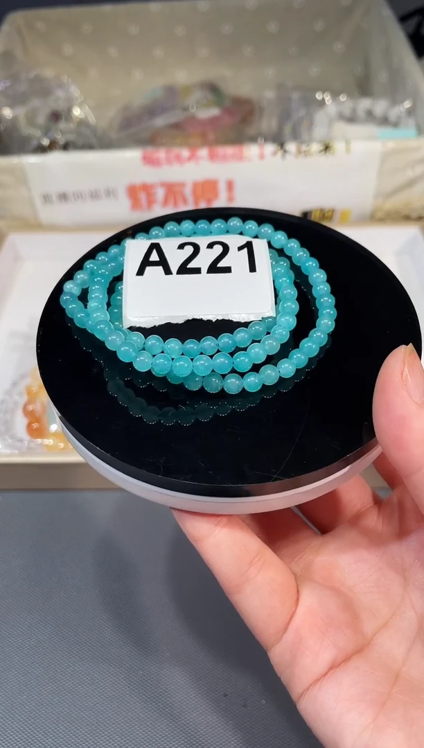未镶嵌手链水晶A221 天河石多圈