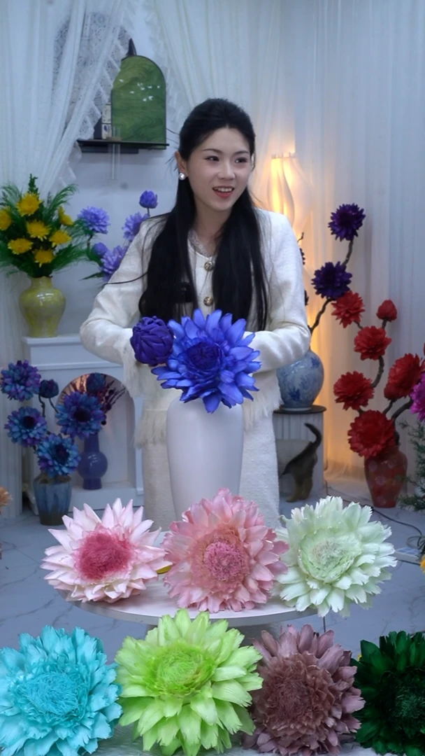 永生洋蓟紫色2头【吸色不均】9028