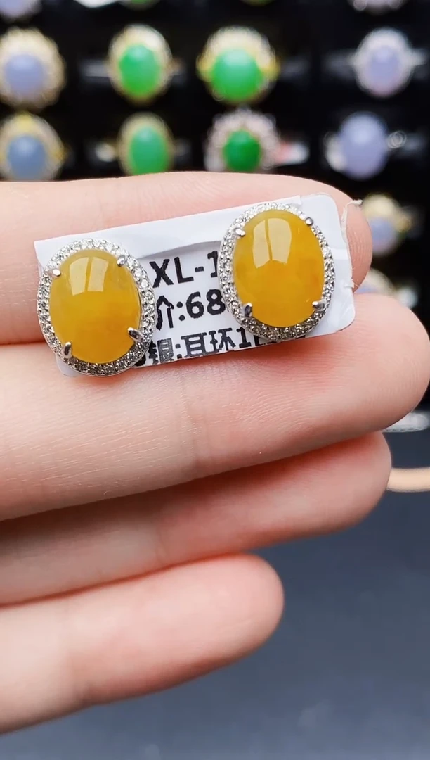 银S925镶嵌戒指翡翠4047