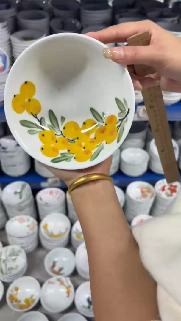 瓷片景德镇高温陶瓷食品级手绘釉中彩-壮壮碗